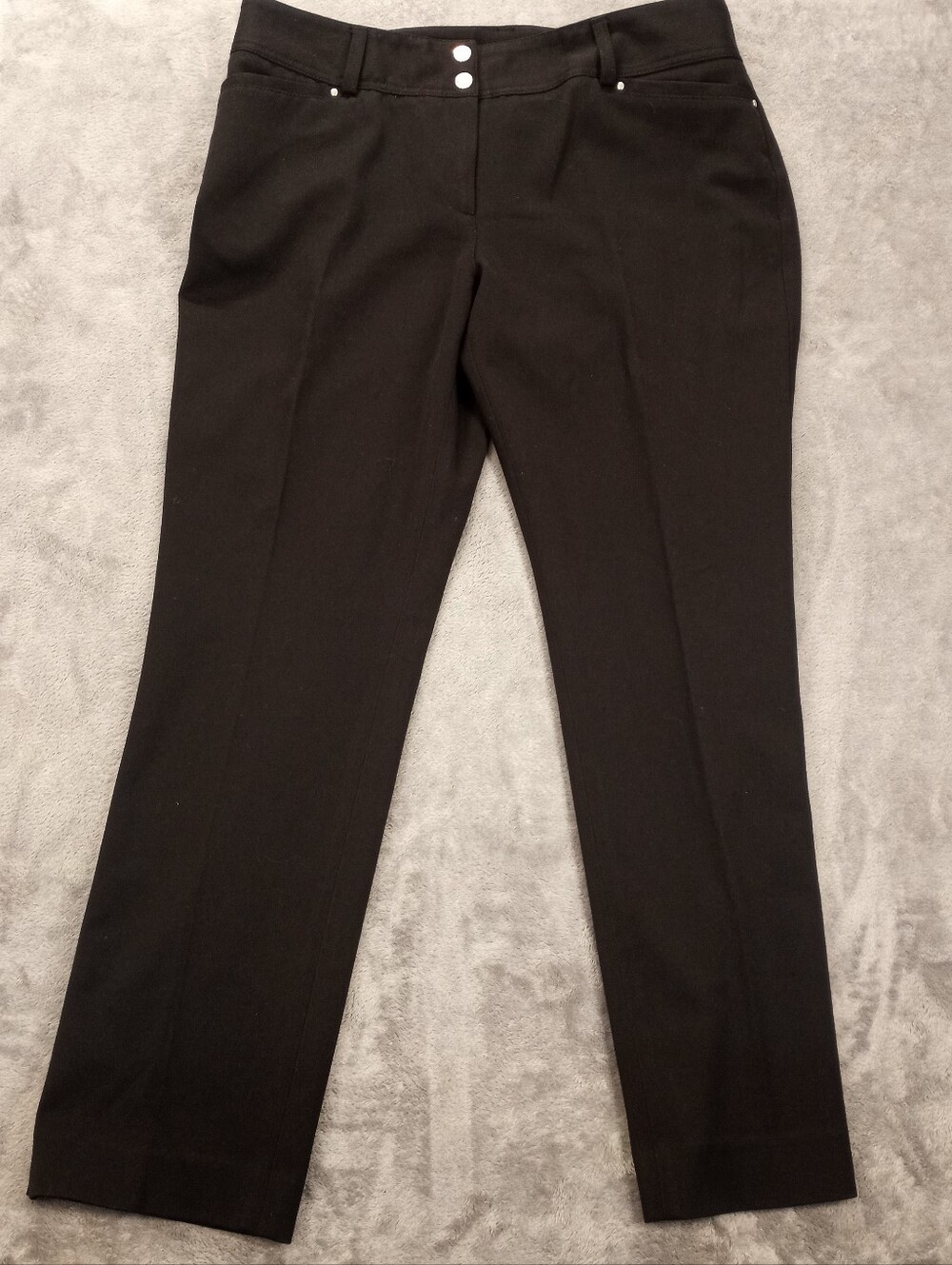 White House Black Market Women's black pants with button detail, size 12S